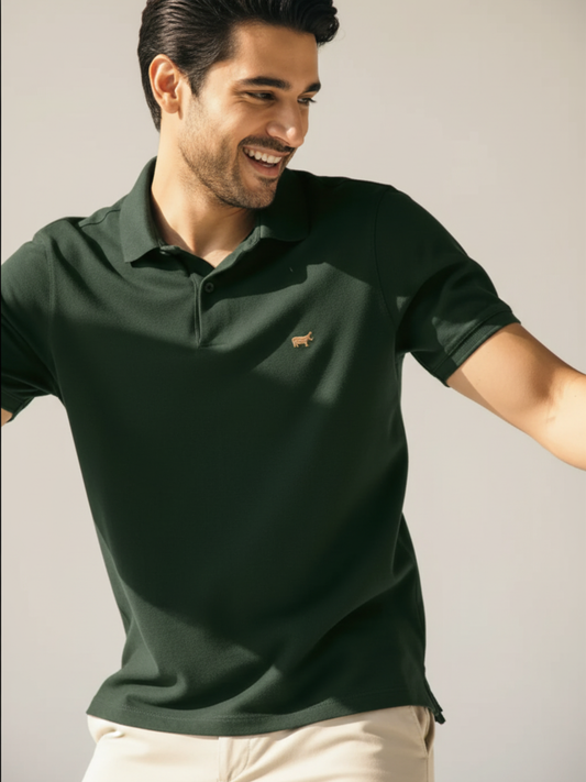 Textured Polo Pine Shirt