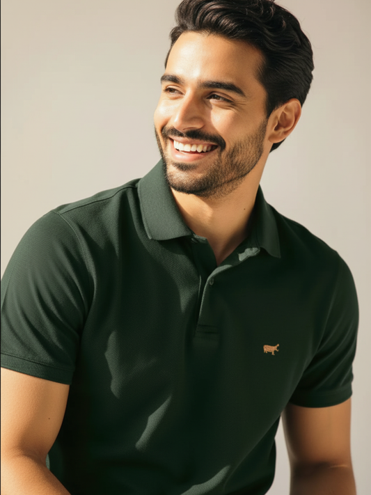 Textured Polo Pine Shirt