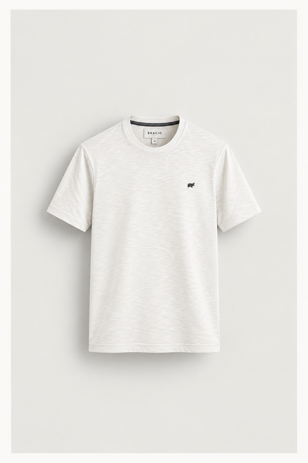 Off White Round Neck Tshirt