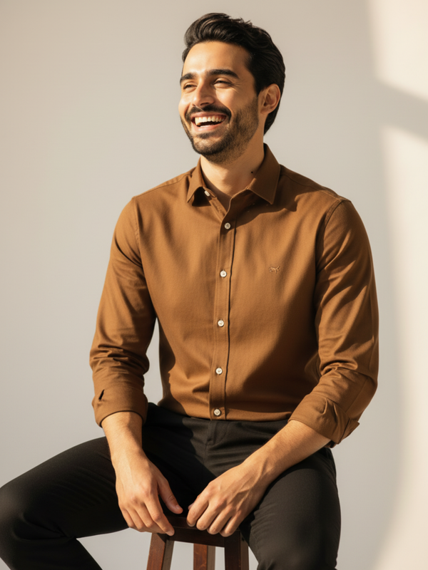 Rust Button-Down Shirt