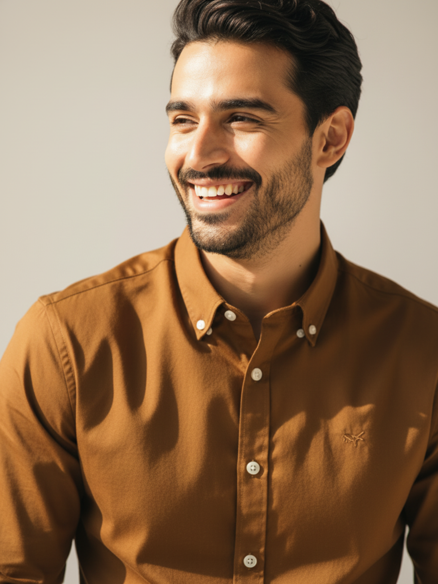 Rust Button-Down Shirt