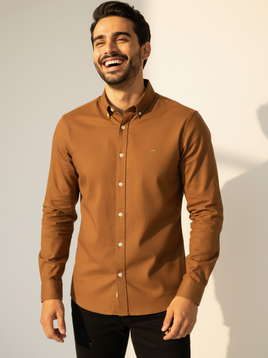 Rust Button-Down Shirt