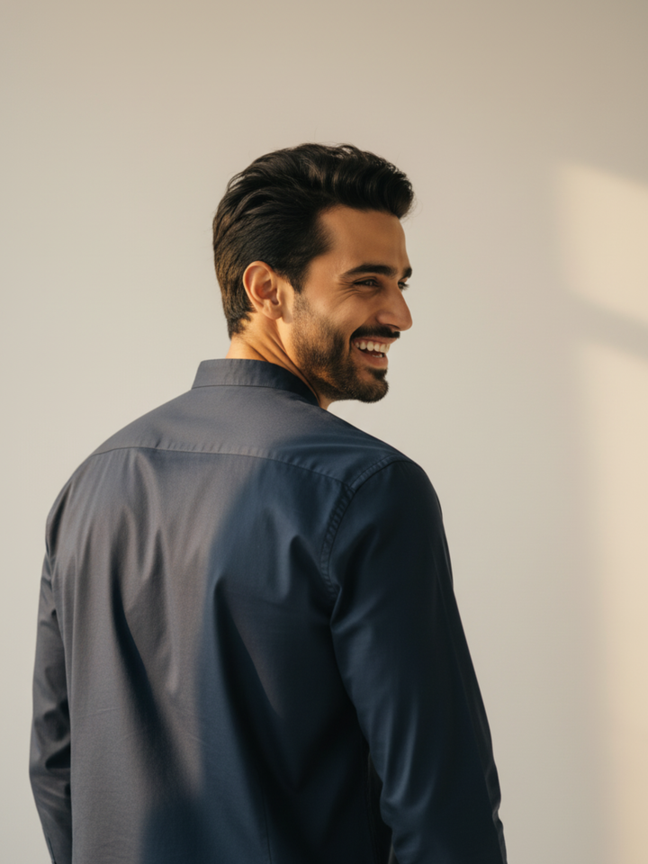 Easy Care Mandarin Casual Shirt - Braclo