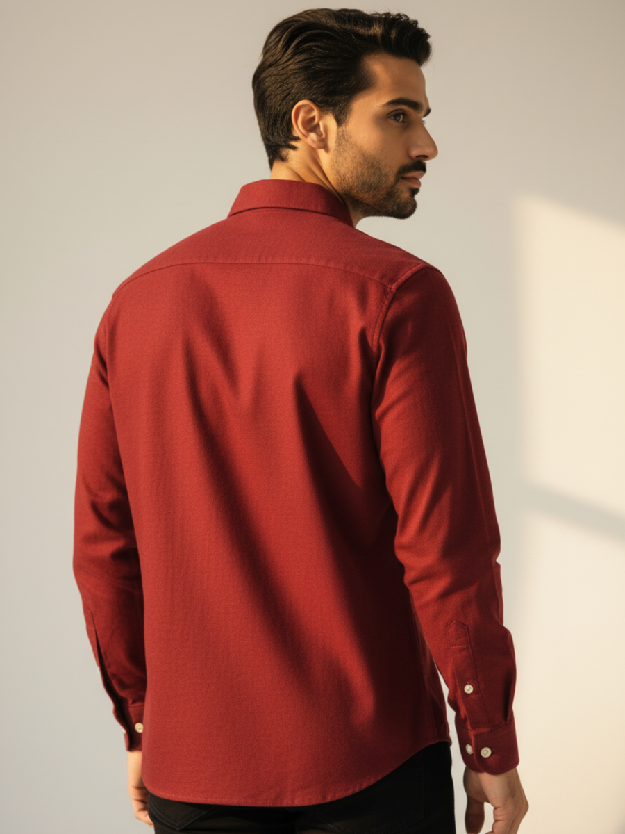 Red Button-Down Shirt