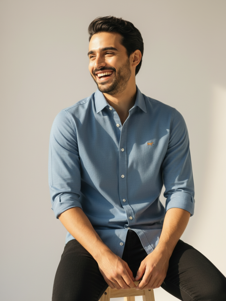 Ocean Blue Casual Shirt - Braclo