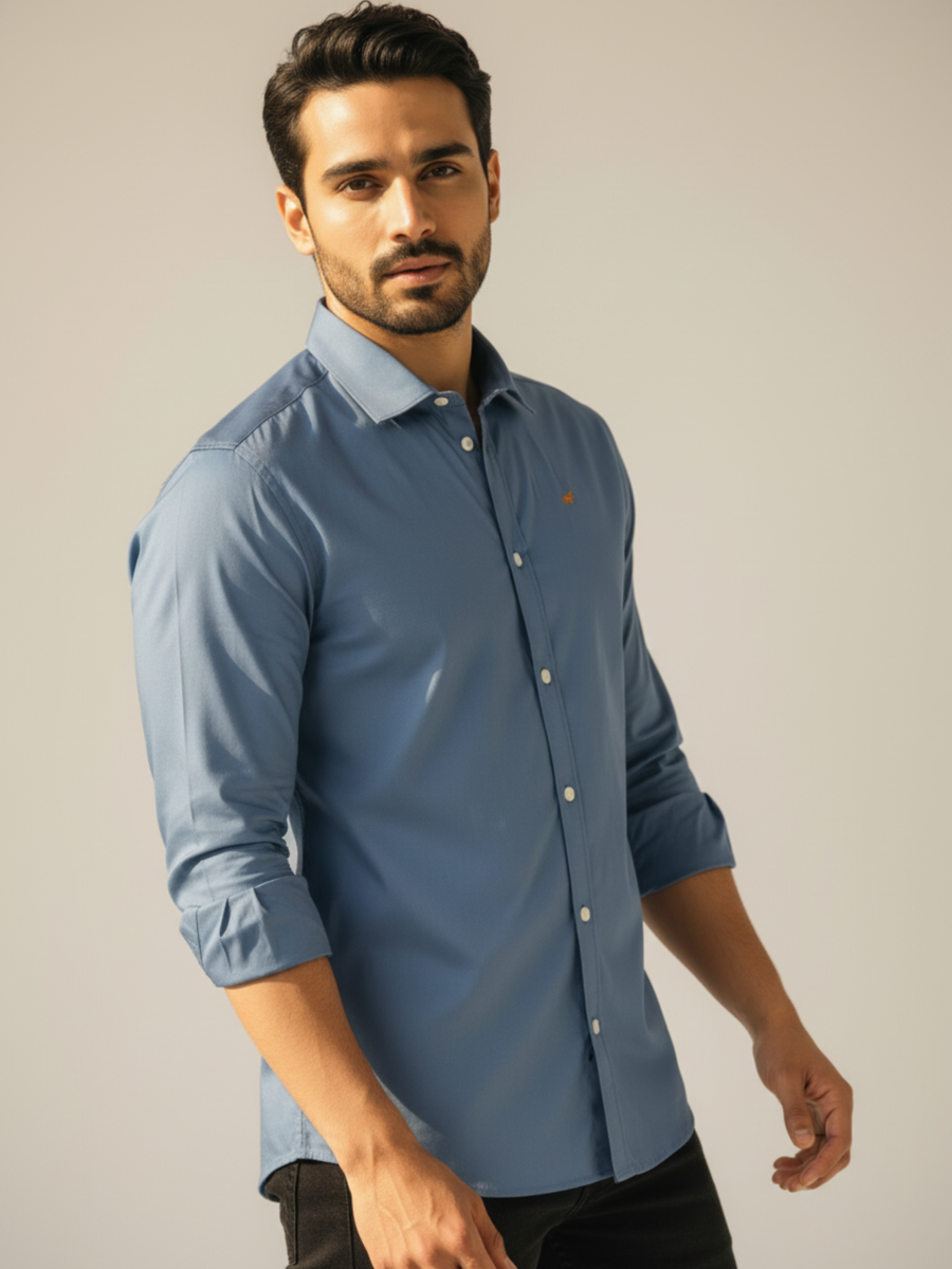 Sky Blue Button-Down Shirt