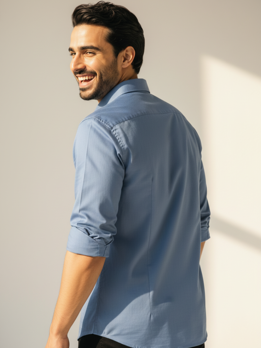 Sky Blue Button-Down Shirt
