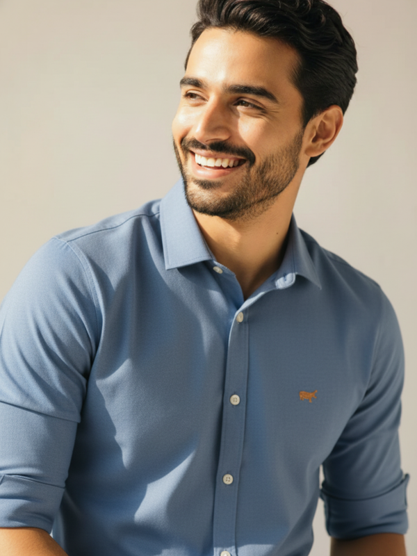 Ocean Blue Casual Shirt - Braclo