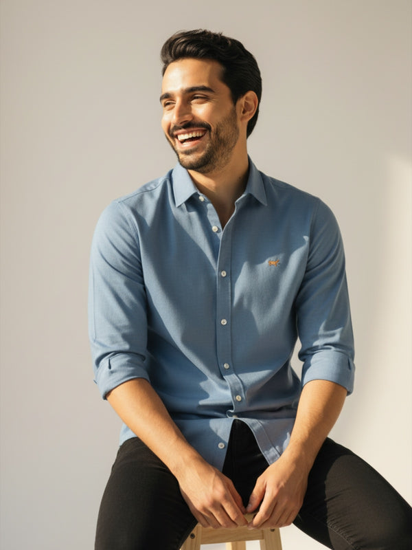 Sky Blue Button-Down Shirt