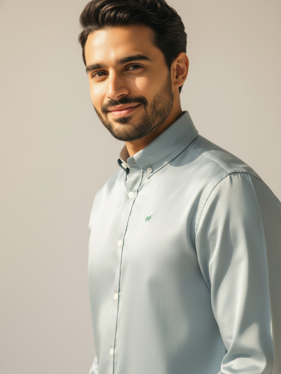 Mint Button-Down Shirt