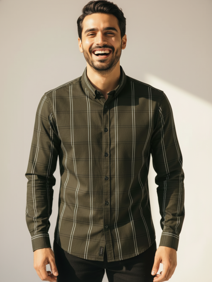 Olive Striped Shirt