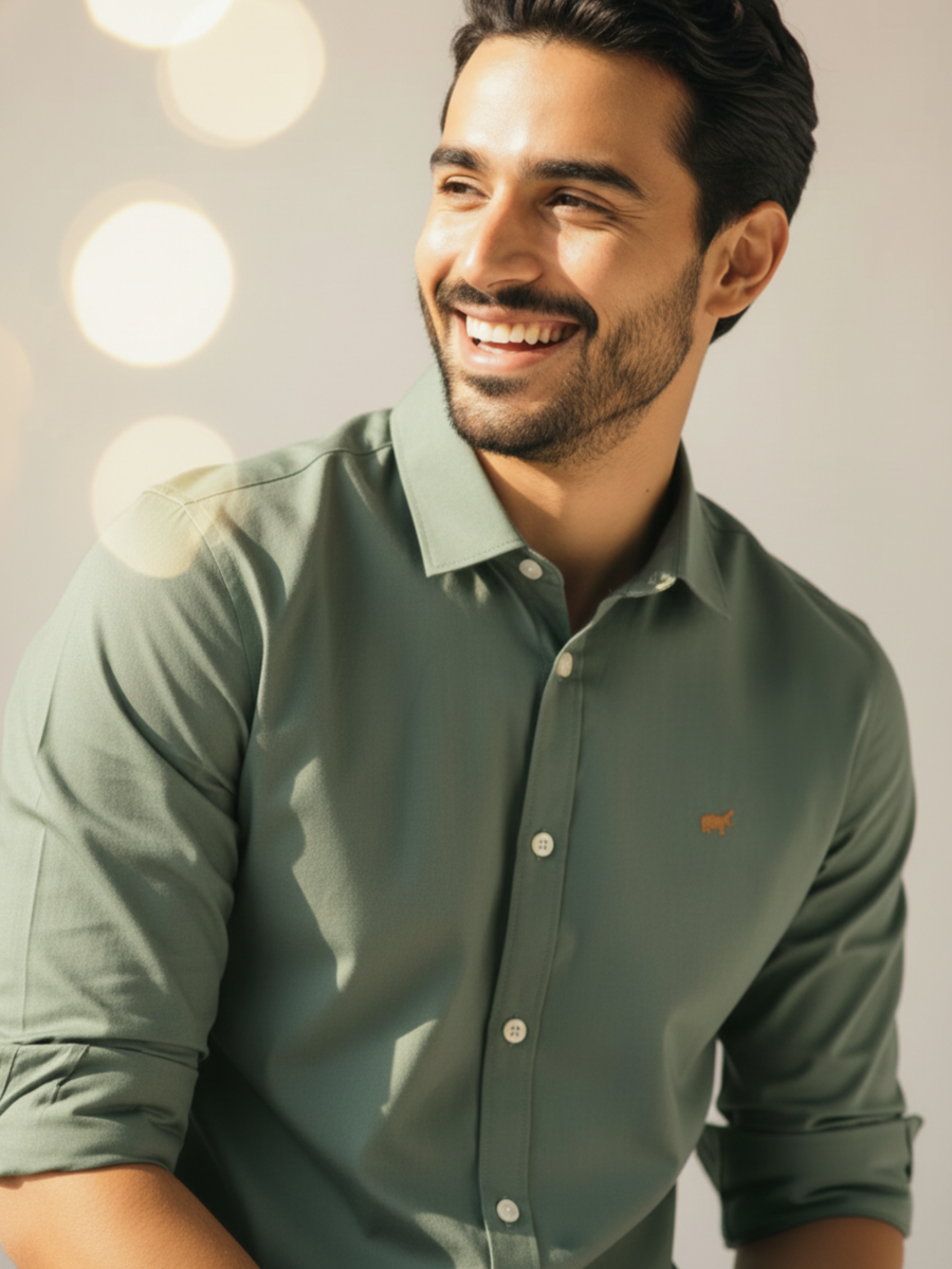 Sage Button-Down Shirt