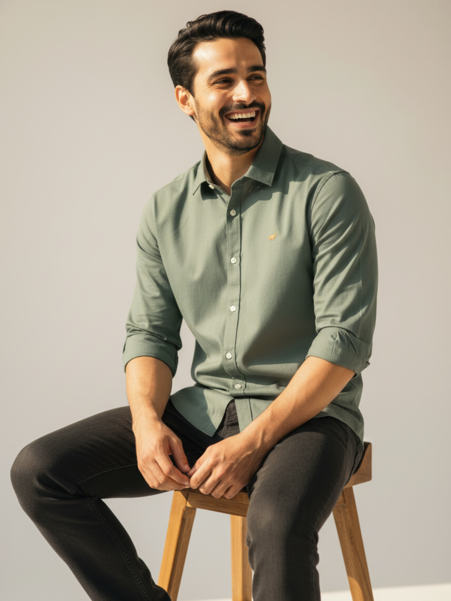 Sage Button-Down Shirt