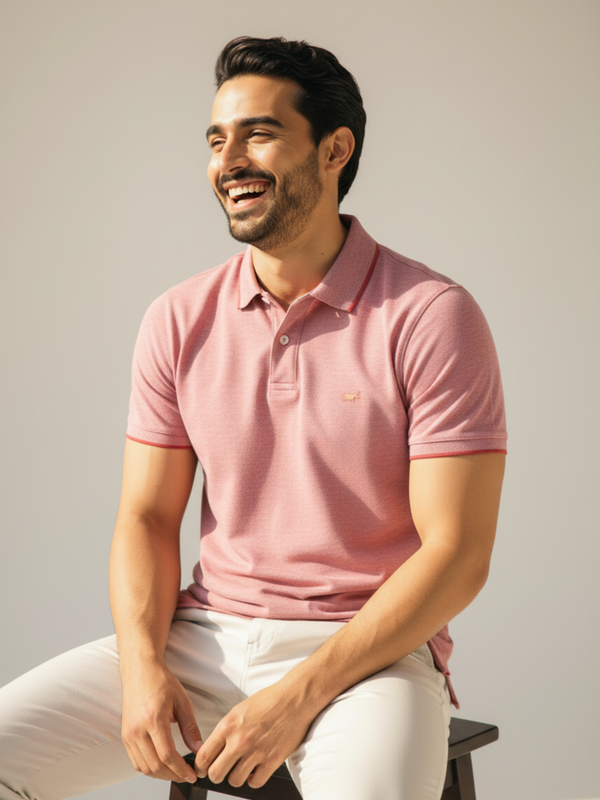 Blush Pink Polo Shirt