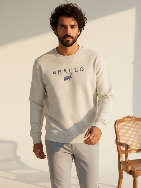 Ecru Logo Sweatshirt