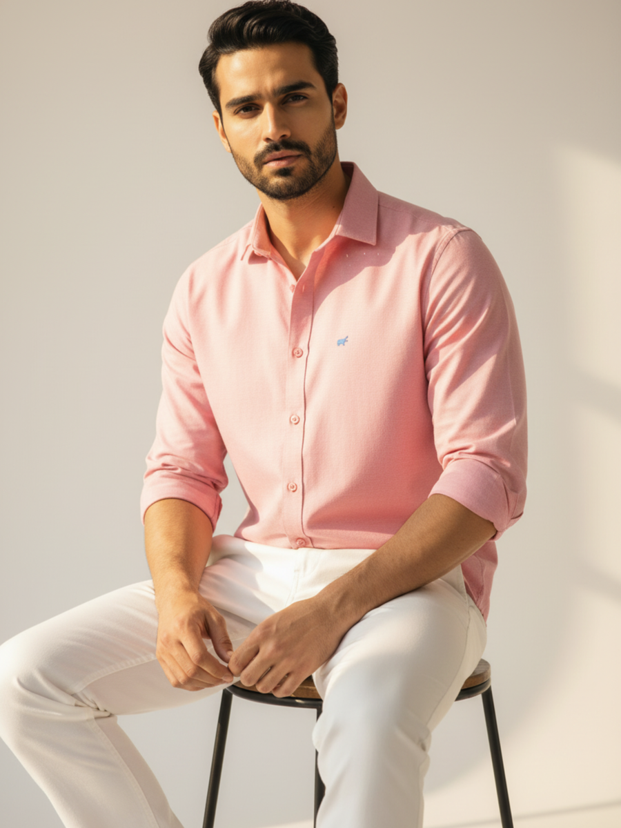 Pink Button-Down Shirt