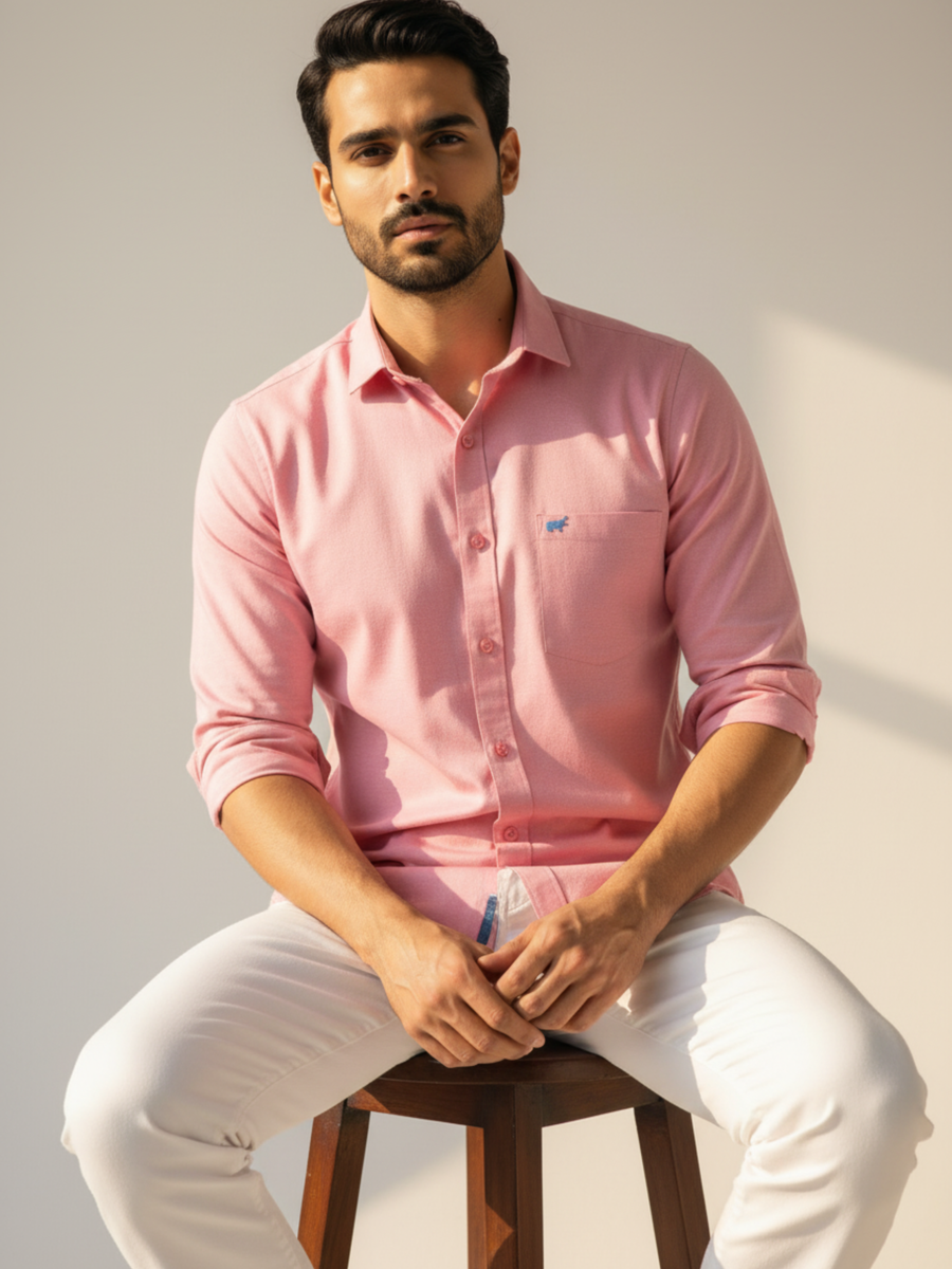 Pink Button-Down Shirt