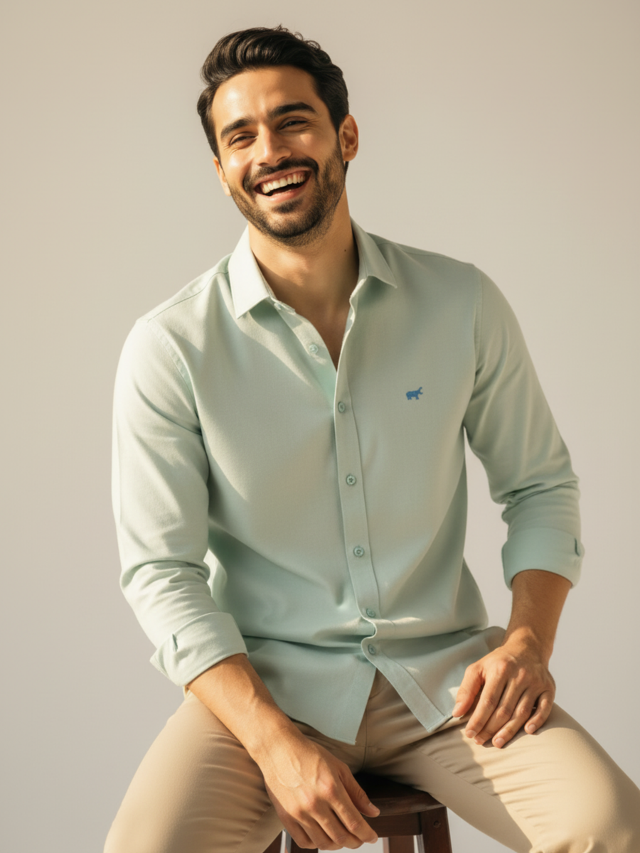 Sea Green Twill Shirt