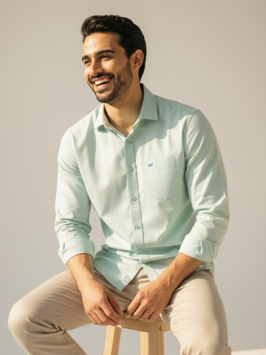 Sea Green Twill Shirt