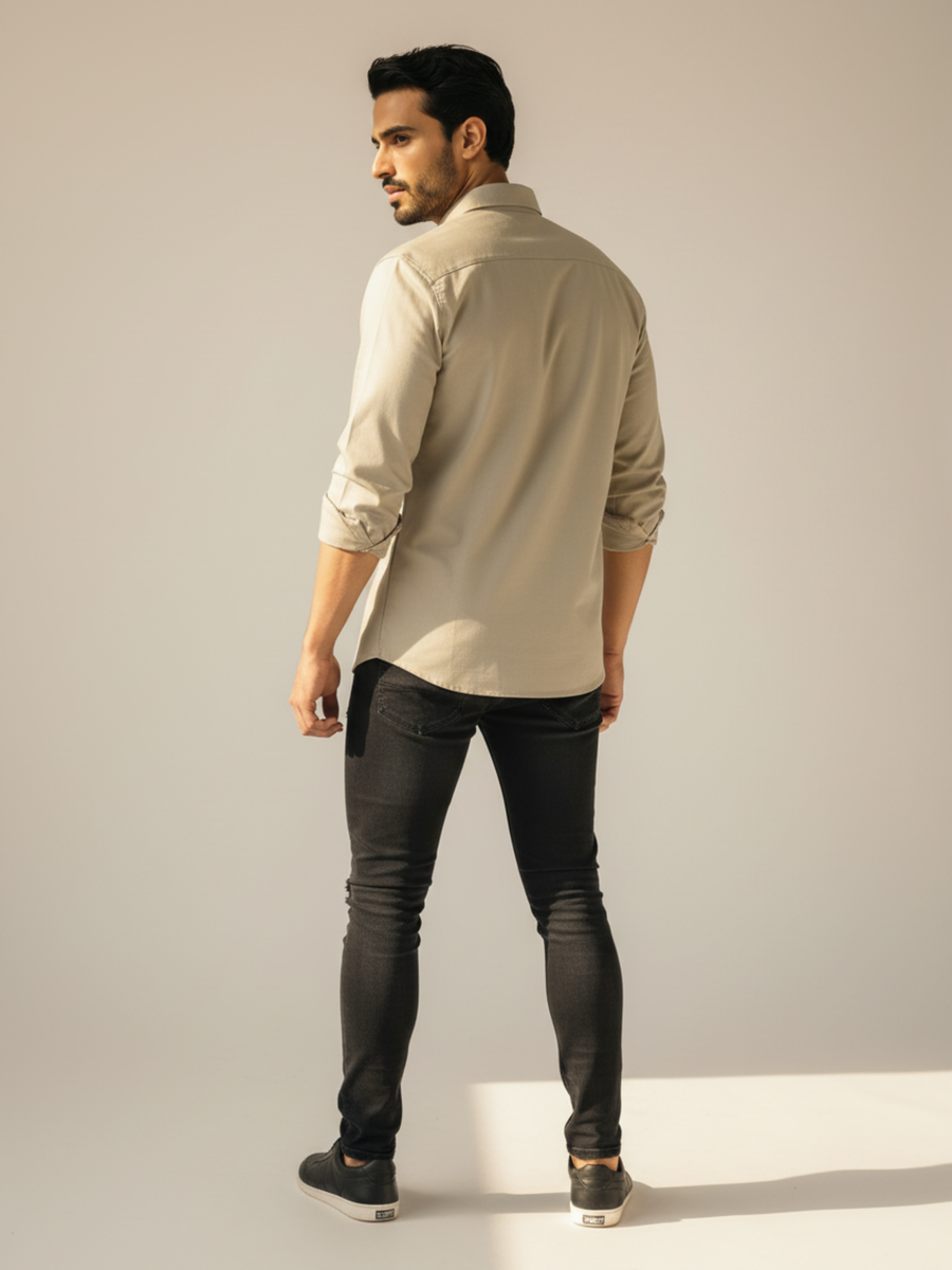 Camel Double Pocket Shirt