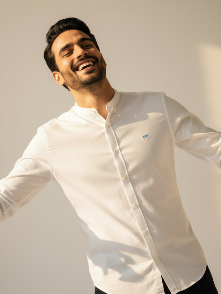 Easy Care Mandarin Casual Shirt - Braclo