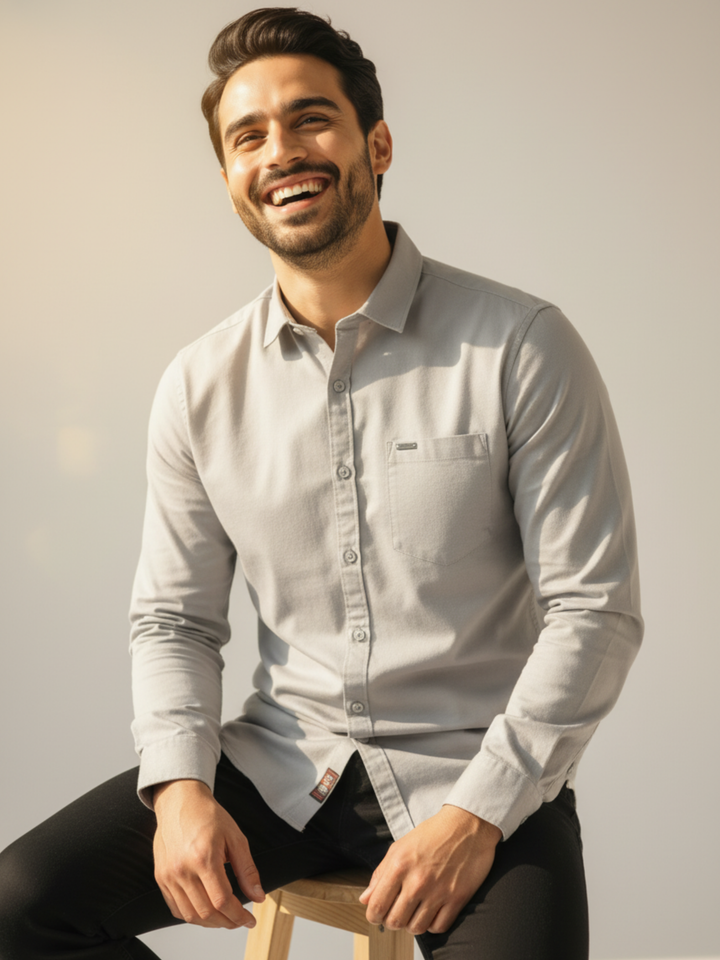 Slim Fit Twill Shirt - Braclo