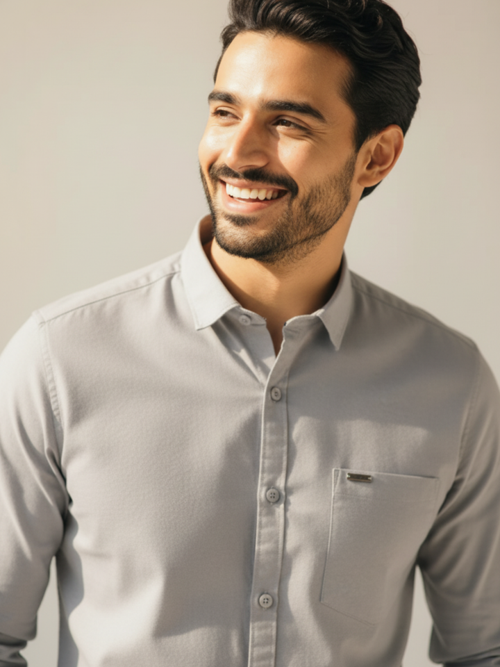 Slim Fit Twill Shirt - Braclo