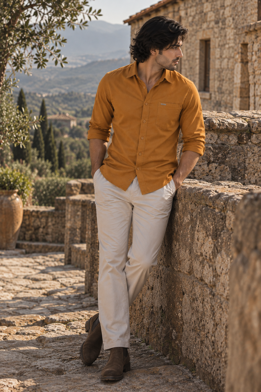 Mustard Twill Shirt