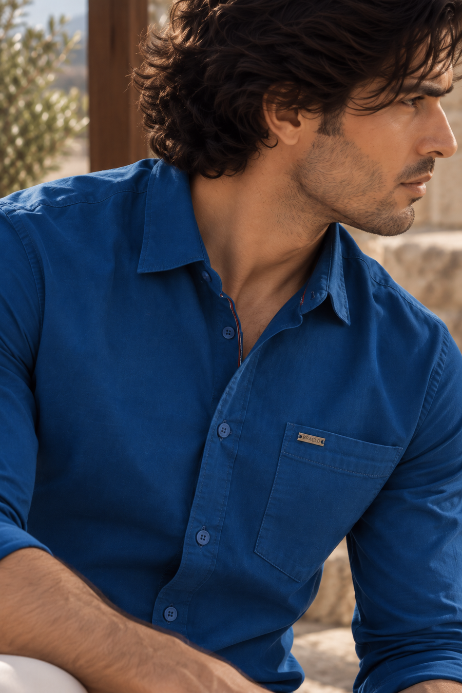 Royal Blue Twill Shirt