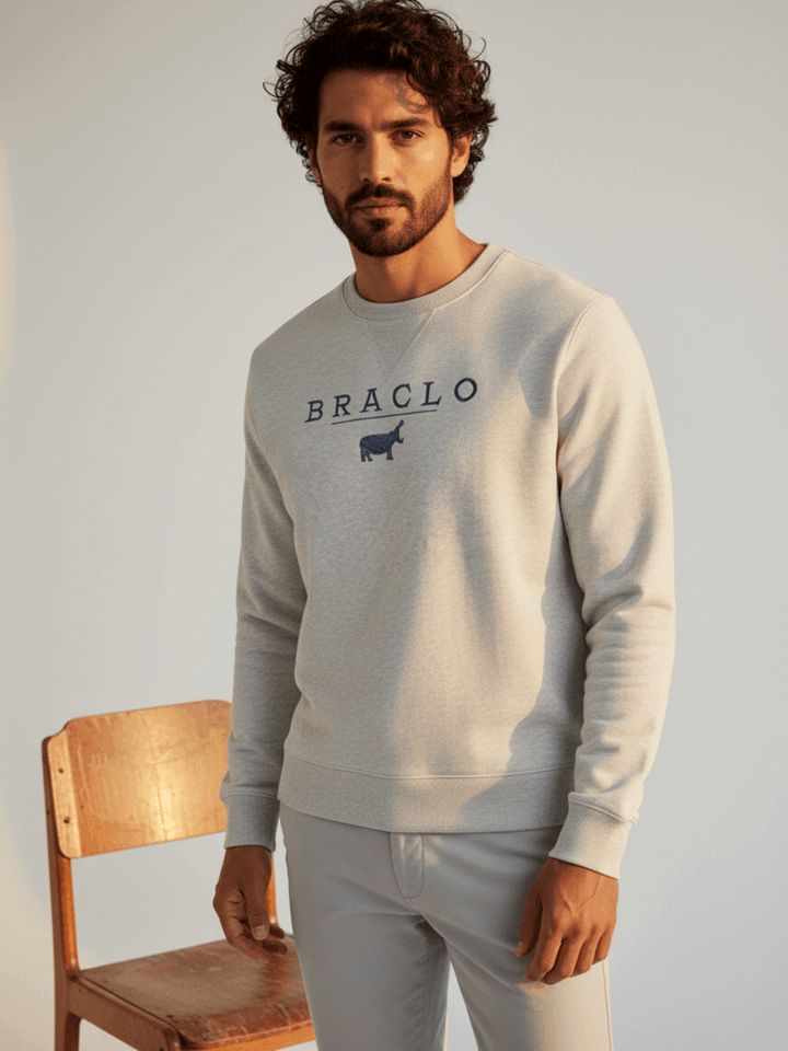 Grey Melange Sweatshirt