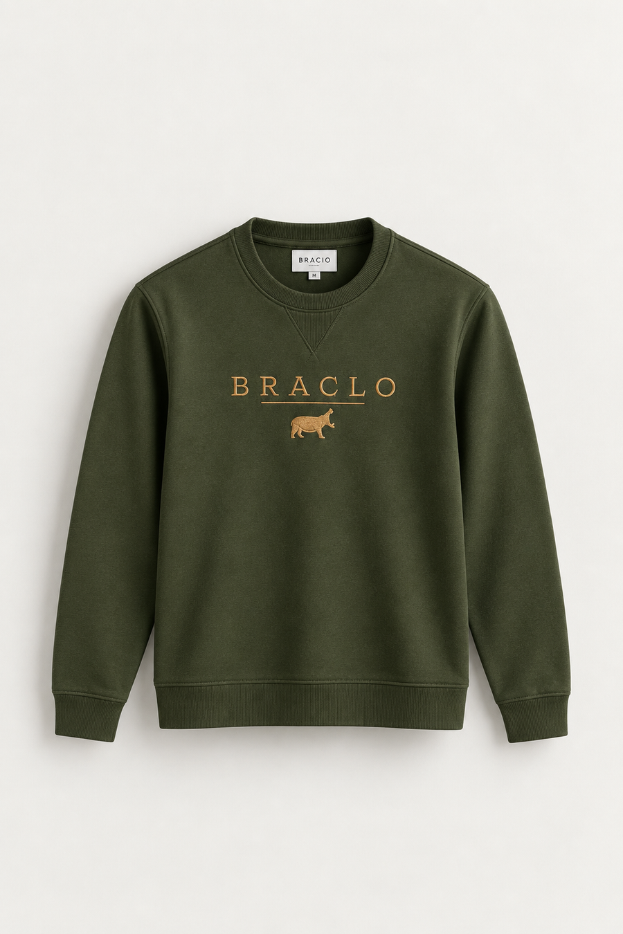 Olive Round Neck Sweatshirt