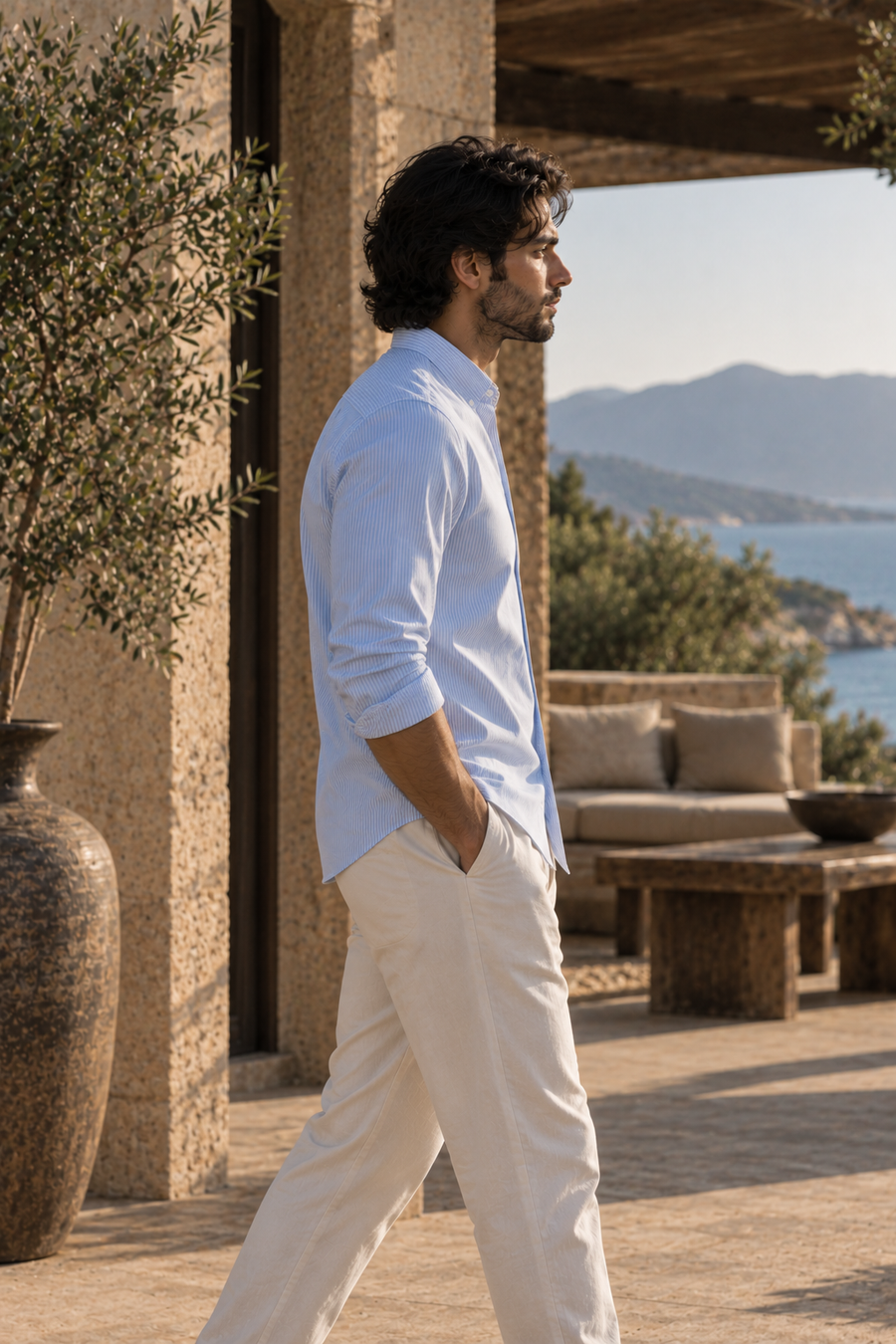 Indigo Stripes Button Down Shirt