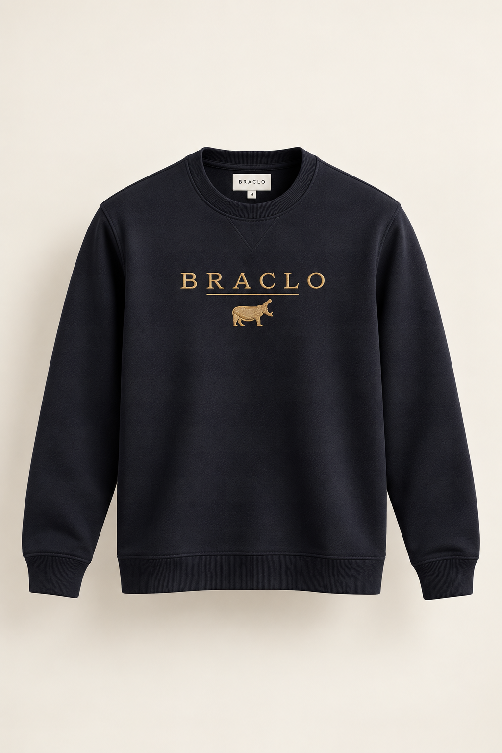 Black Round Neck Sweatshirt