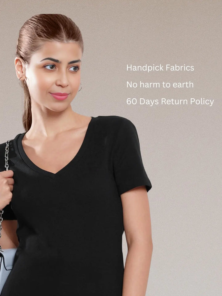 V-Neck Tshirt - Black Braclo