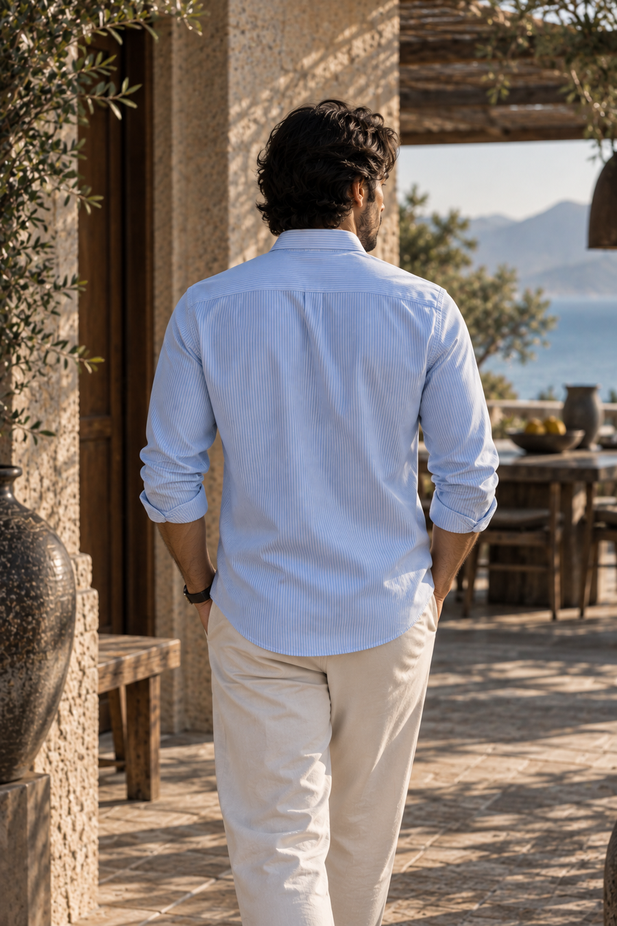 Indigo Stripes Button Down Shirt
