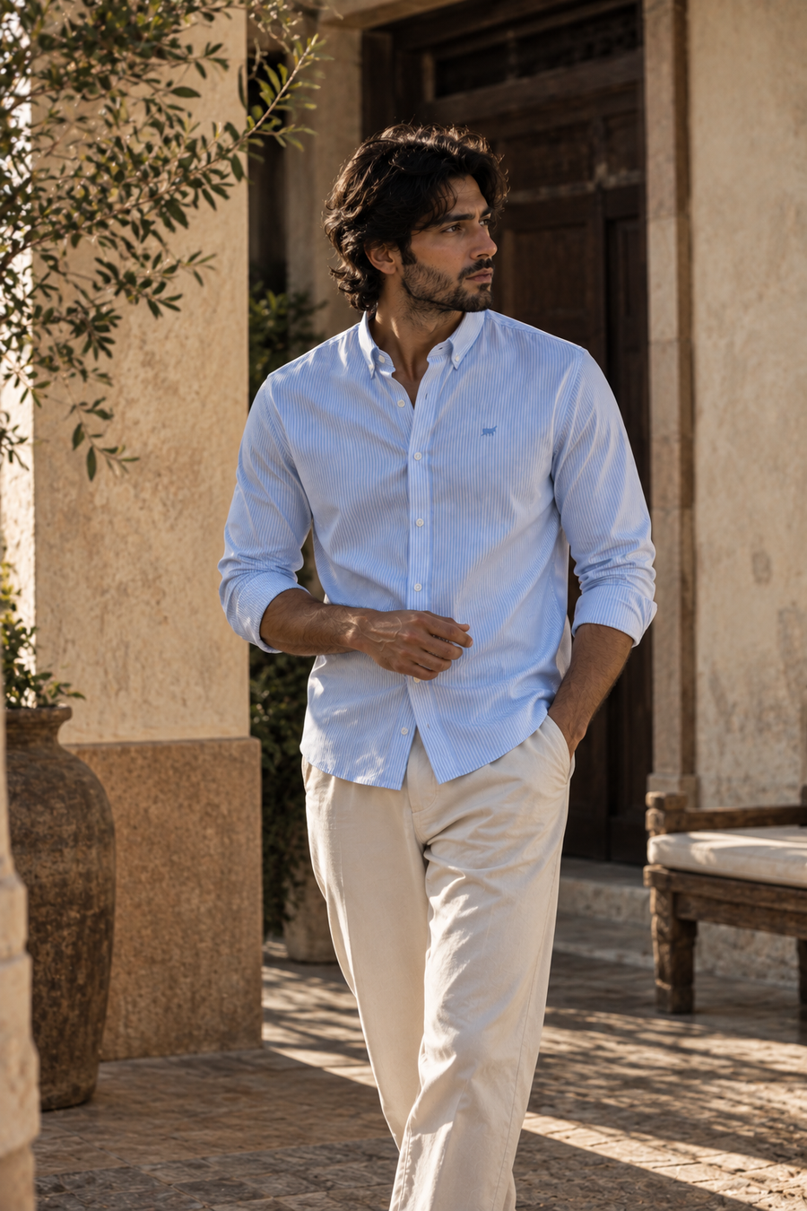 Indigo Stripes Button Down Shirt