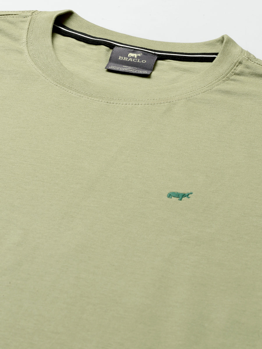Light Green Round Neck Tshirt