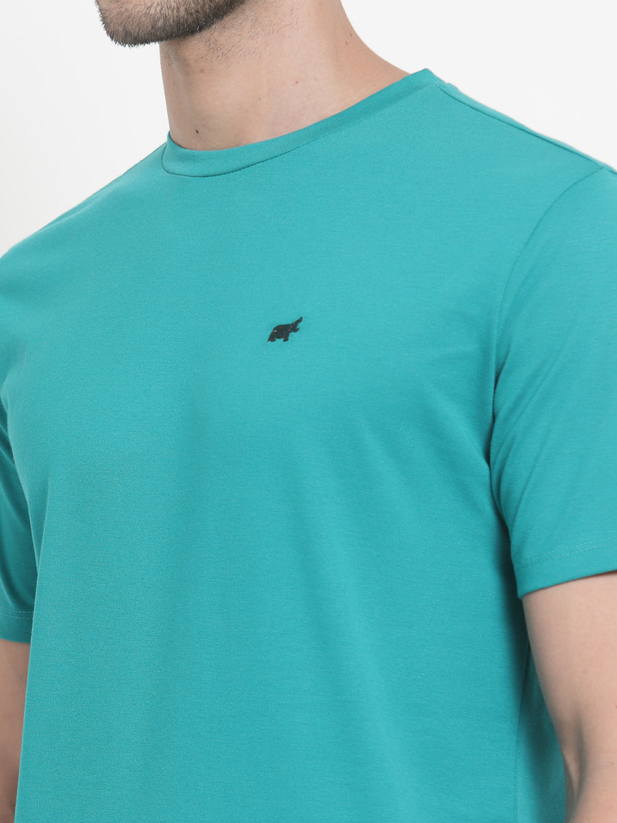 Teal Green Round Neck Tshirt