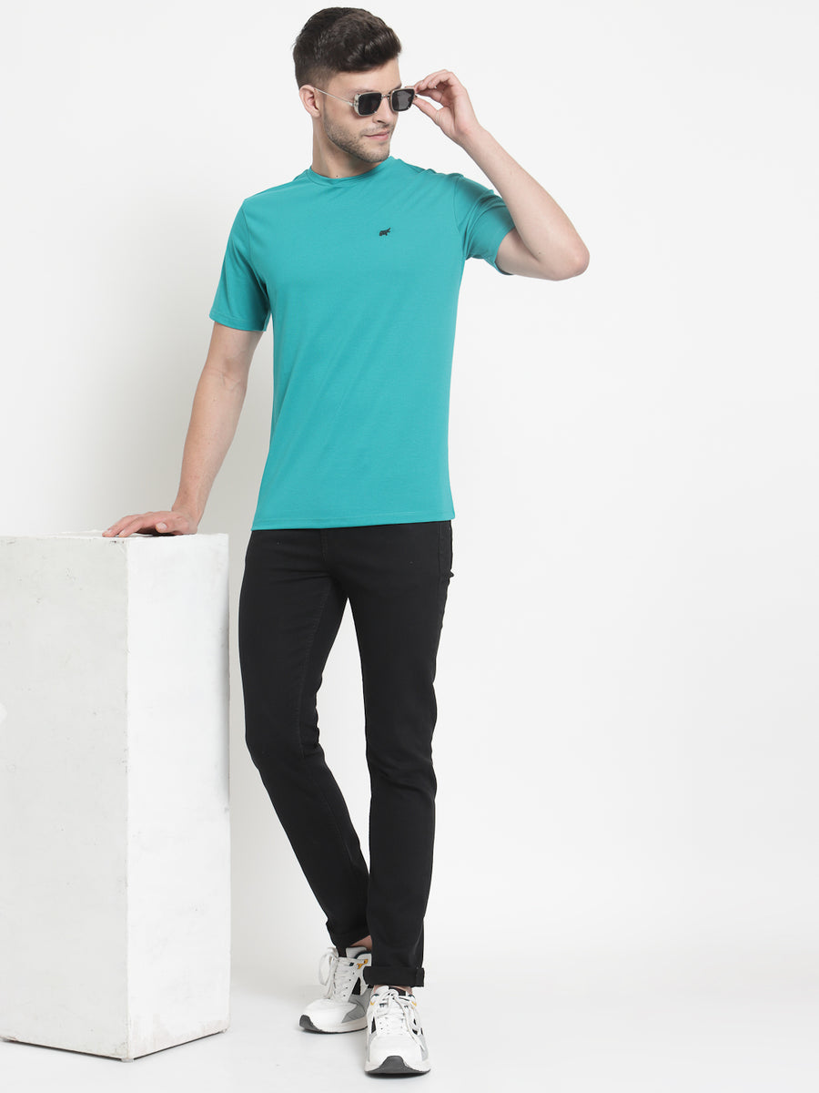 Teal Green Round Neck Tshirt