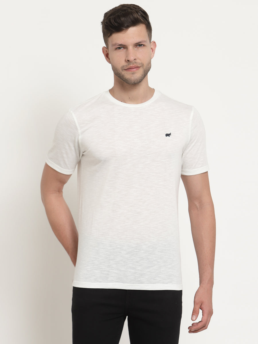 Off White Round Neck Tshirt