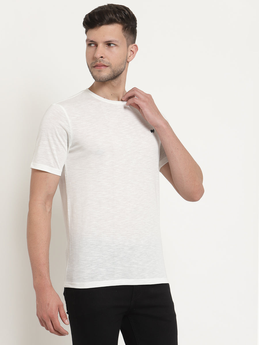 Off White Round Neck Tshirt