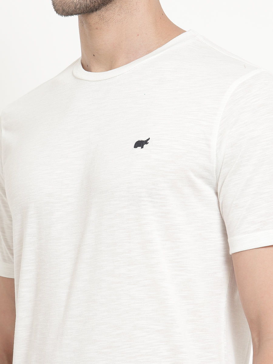 Off White Round Neck Tshirt