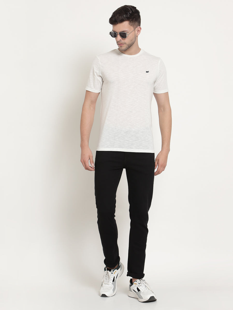 Off White Round Neck Tshirt