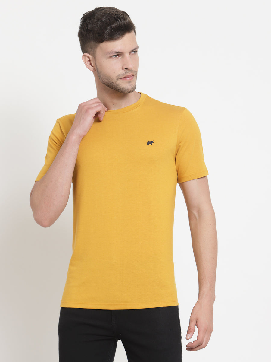 Mustard Round Neck Tshirt