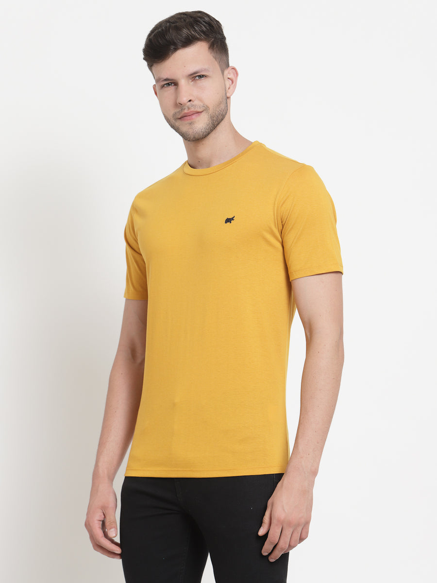 Mustard Round Neck Tshirt