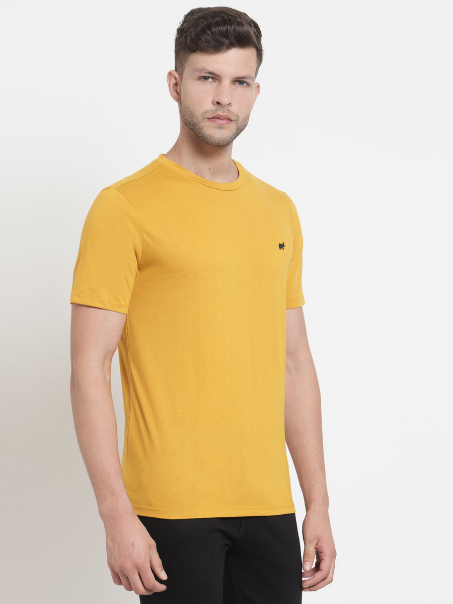 Mustard Round Neck Tshirt