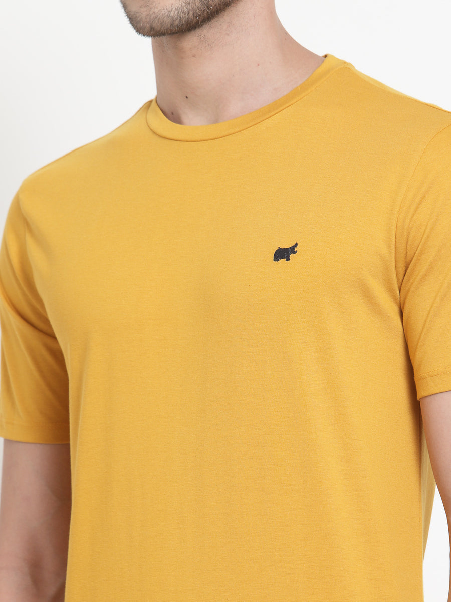 Mustard Round Neck Tshirt