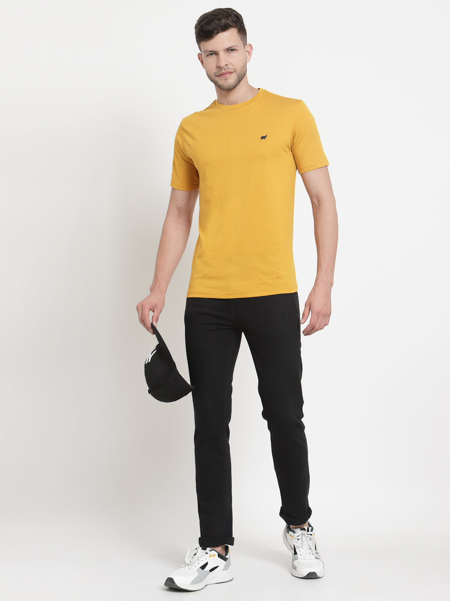 Mustard Round Neck Tshirt