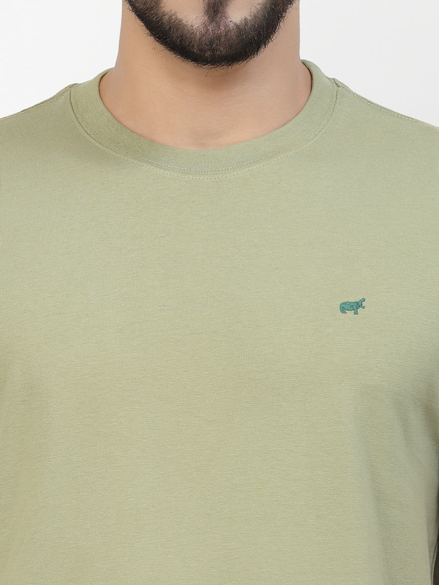 Light Green Round Neck Tshirt
