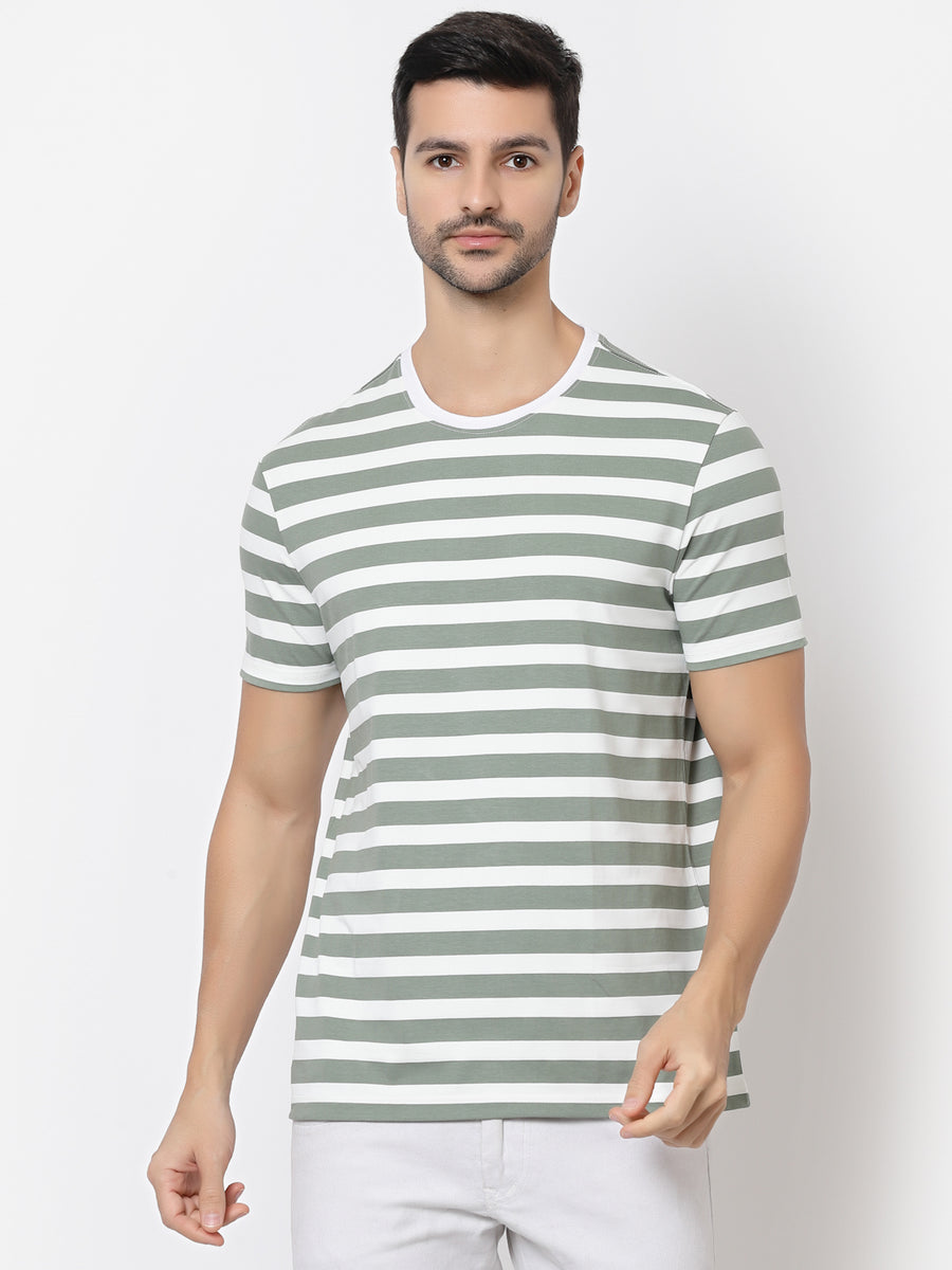 Pastel Green Stripes Tshirt
